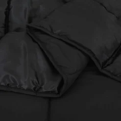 vidaXL Zomer Dekbed Zwart 135 x 200 cm Satijn en Microfiber