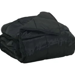 vidaXL Zomer Dekbed Zwart 135 x 200 cm Satijn en Microfiber