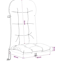 vidaXL Zon Loungerkussen PUTTEN 100% Polyester Antraciet