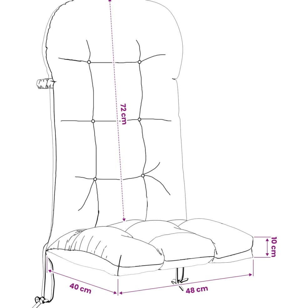 vidaXL Zon Loungerkussen PUTTEN 100% Polyester Meerkleurig