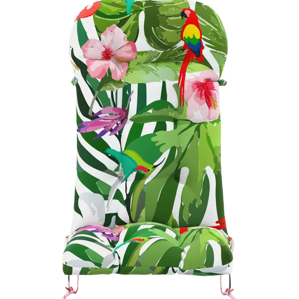 vidaXL Zon Loungerkussen PUTTEN 100% Polyester Meerkleurig