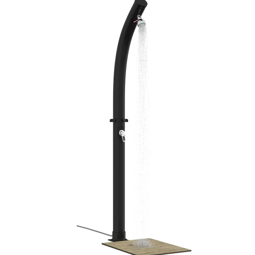 vidaXL Zonne Douche met Douchekop 20 l PVC, ABS, Zinklegering Zwart