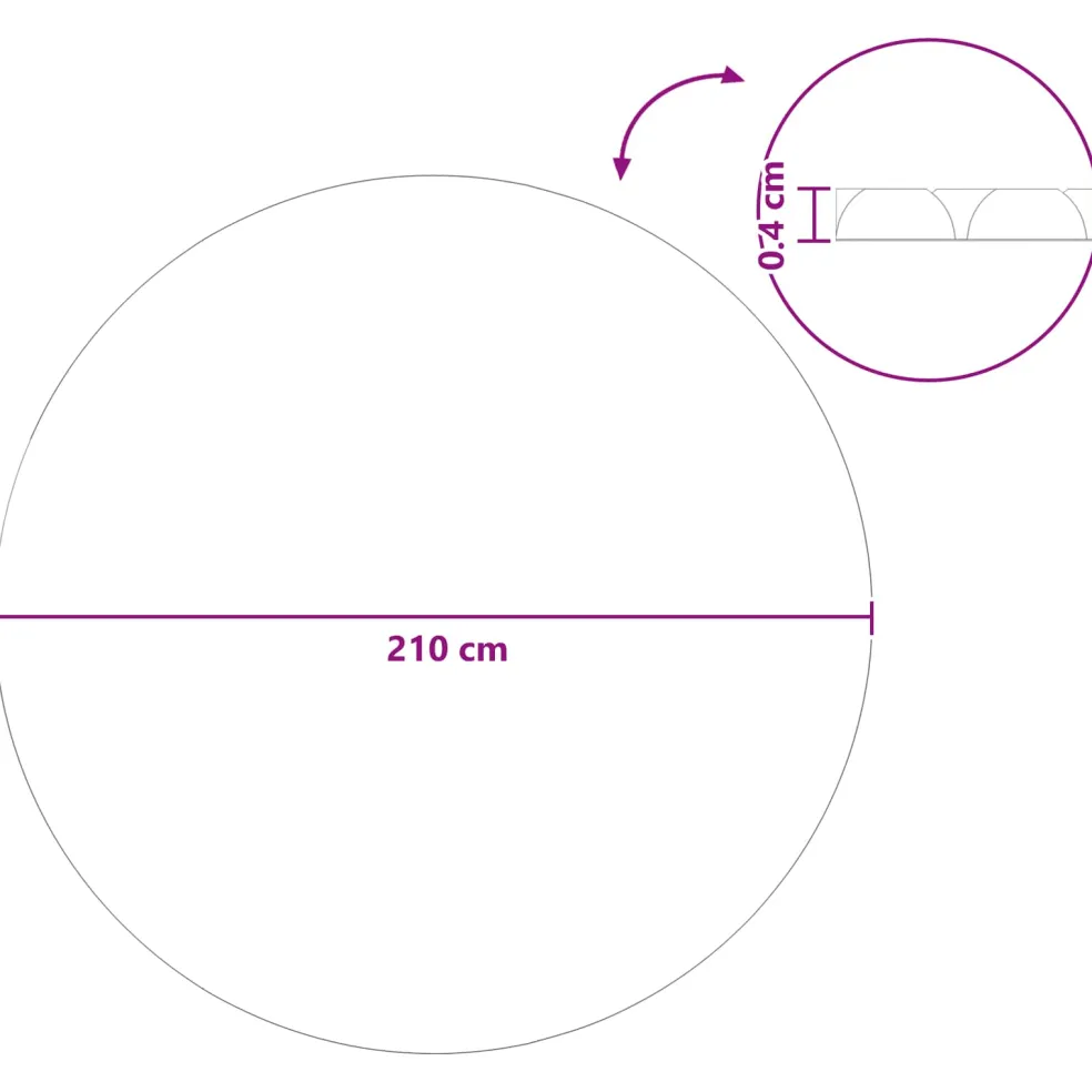 vidaXL Zonne energie zwembad deken zware kwaliteit Ø 210 cm 200 μm PE