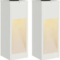 vidaXL Zonne LED Padverlichting 2 st Warmwit 18 x 18 x 50 cm