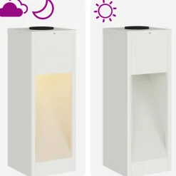 vidaXL Zonne LED Padverlichting 2 st Warmwit 18 x 18 x 50 cm