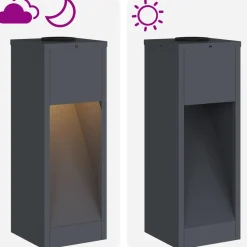 vidaXL Zonne LED Padverlichting 2 st Warmwit 18 x 18 x 50 cm