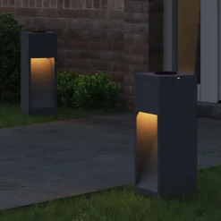 vidaXL Zonne LED Padverlichting 2 st Warmwit 18 x 18 x 50 cm