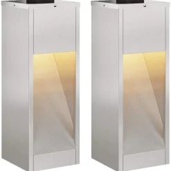 vidaXL Zonne LED Padverlichting 2 st Warmwit 18 x 18 x 50 cm