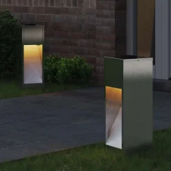 vidaXL Zonne LED Padverlichting 2 st Warmwit 18 x 18 x 50 cm