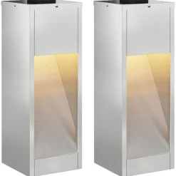 vidaXL Zonne LED Padverlichting 2 st Warmwit 18 x 18 x 50 cm