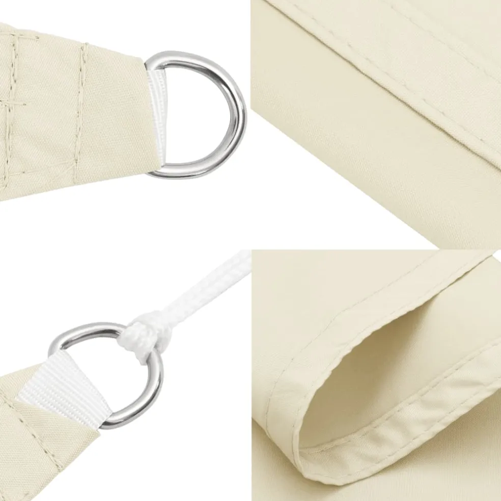 vidaXL Zonnescherm driehoekig 3,6x3,6x3,6 m oxford stof crèmewit