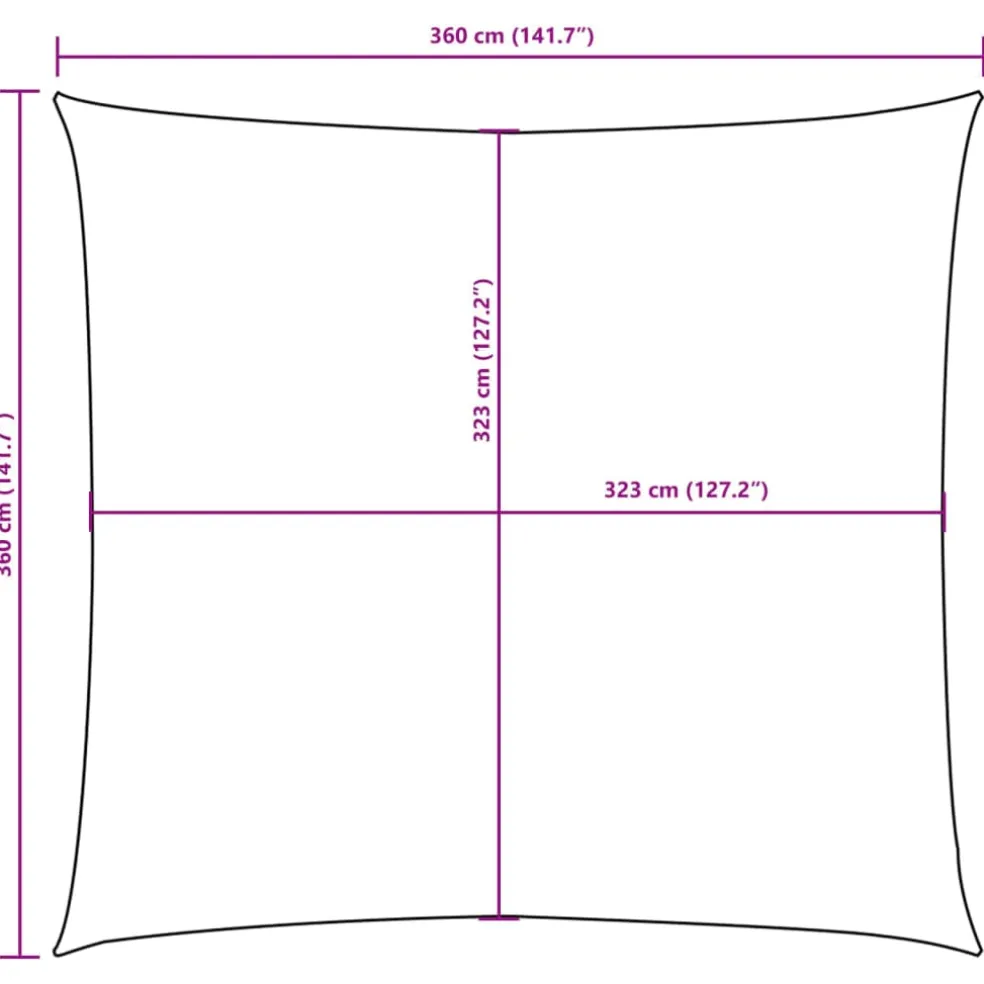 vidaXL Zonnescherm vierkant 3,6x3,6 m oxford stof antracietkleurig