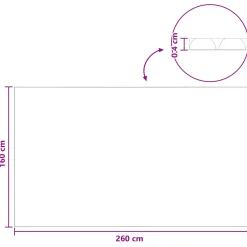 vidaXL Zonne zwembadoverkapping extra zwaar 260 x 160 cm 400 μm PE