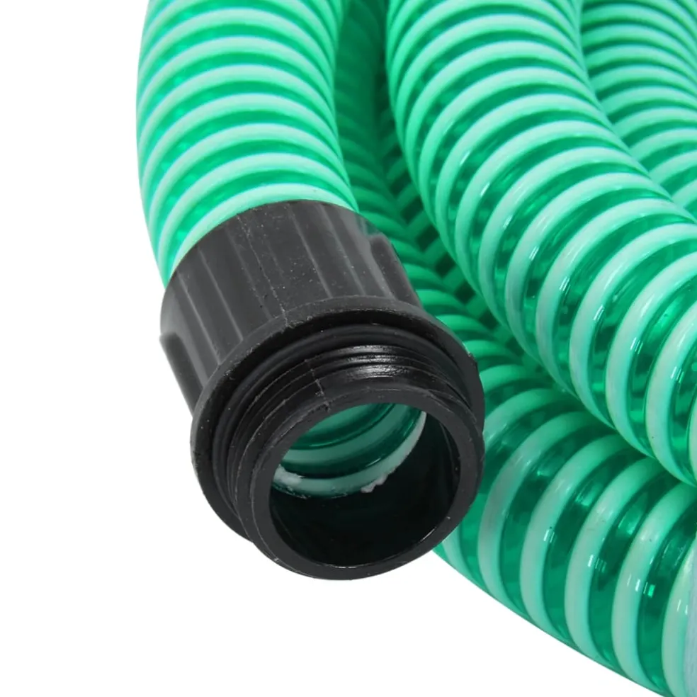 vidaXL Zuigslang met messing koppelingen 1,1'' 3 m PVC groen