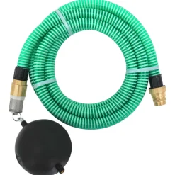 vidaXL Zuigslang met messing koppelingen 1,1'' 3 m PVC groen