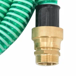 vidaXL Zuigslang met messing koppelingen 1,1'' 3 m PVC groen