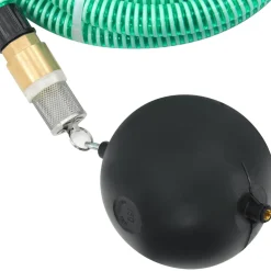 vidaXL Zuigslang met messing koppelingen 1,1'' 3 m PVC groen