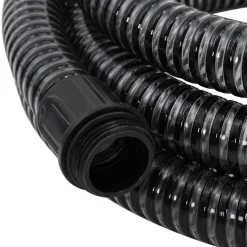 vidaXL Zuigslang met messing koppelingen 1,1'' 3 m PVC zwart