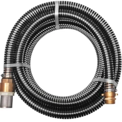 vidaXL Zuigslang met messing koppelingen 3 m 25 mm zwart