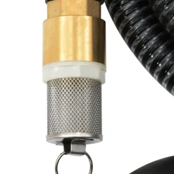 vidaXL Zuigslang met messing koppelingen 1,1'' 3 m PVC zwart