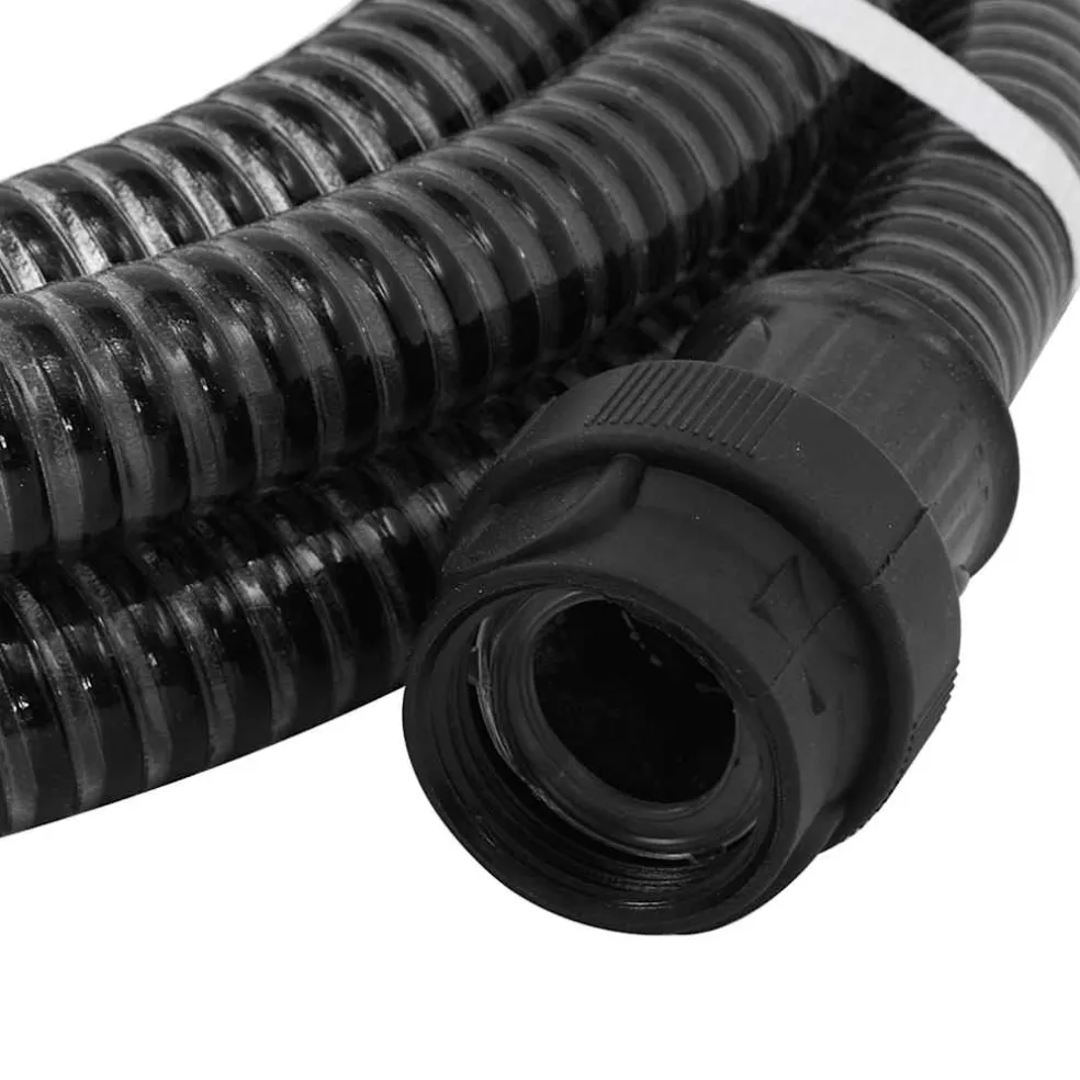 vidaXL Zuigslang met PVC koppelingen 1,1'' 4 m PVC zwart