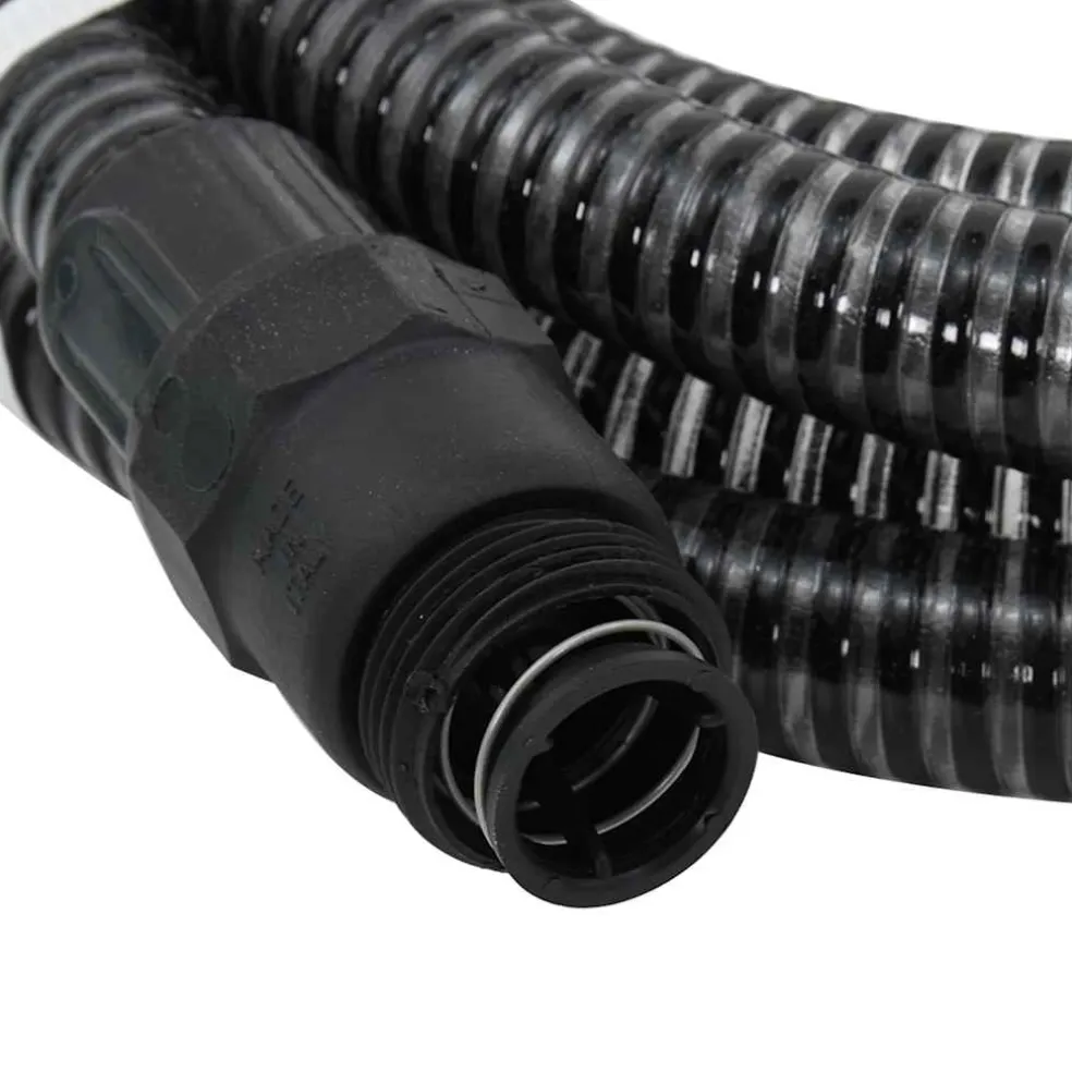 vidaXL Zuigslang met PVC koppelingen 1,1'' 4 m PVC zwart