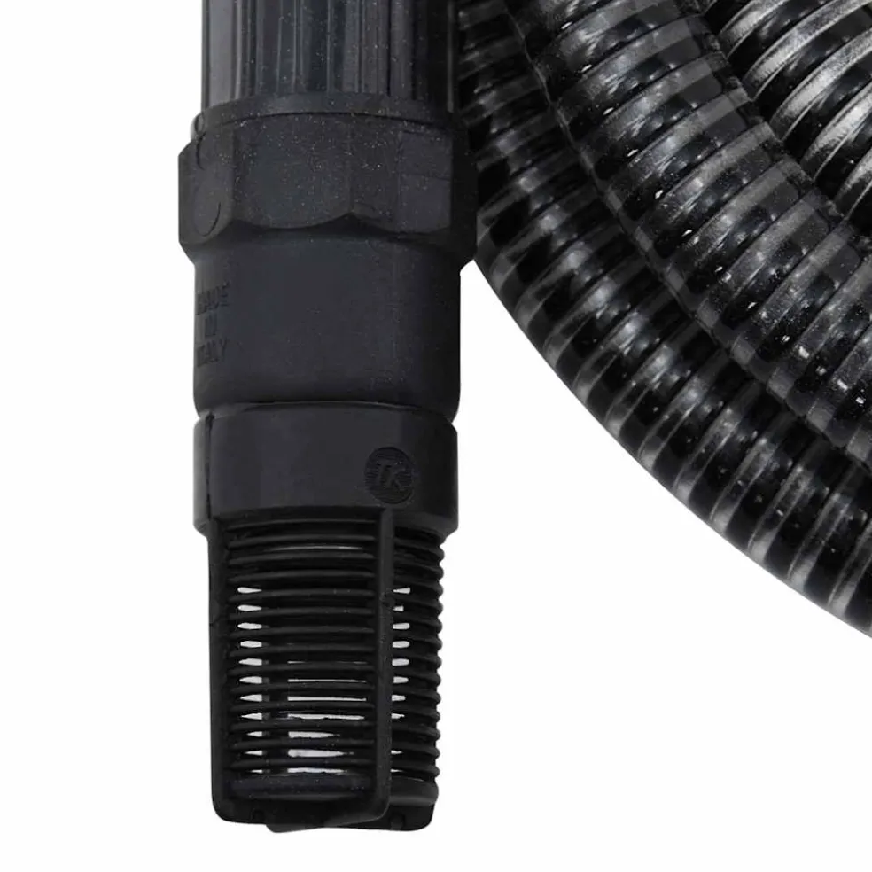 vidaXL Zuigslang met PVC koppelingen 1,1'' 4 m PVC zwart