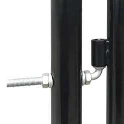 vidaXL Zwarte enkele deur schuttingpoort 100x75 cm