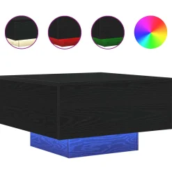 vidaXL Zwart eiken 55 x 55 x 31 cm Bewerkt hout