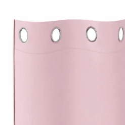 vidaXL Zwart-out Gordijnen met Ringen 2 st Babyroze 140 x 140 cm