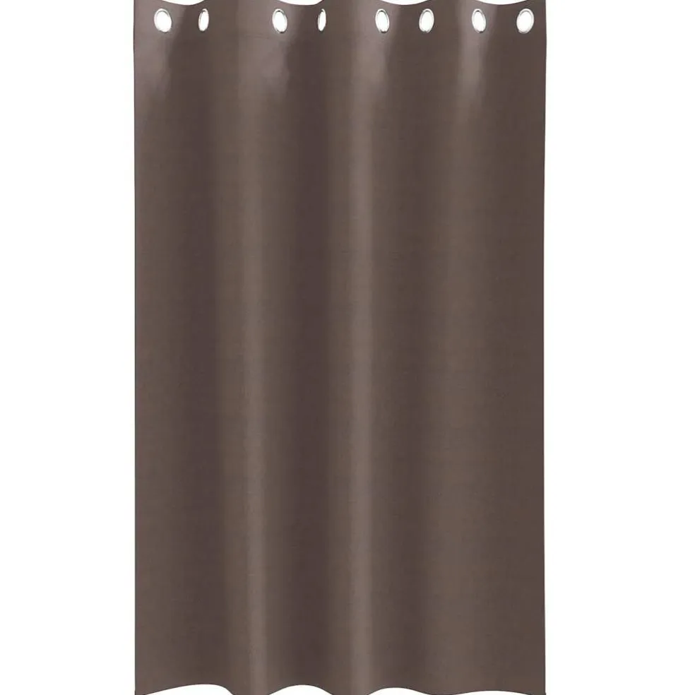 vidaXL Zwart-out Gordijnen met Ringen 2 st Donkerbruin 175 x 140 cm