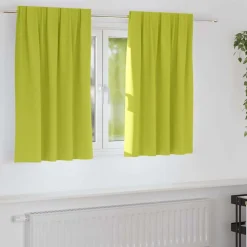 vidaXL Zwart-out Gordijnen met Ringen 2 st Groen 140 x 140 cm