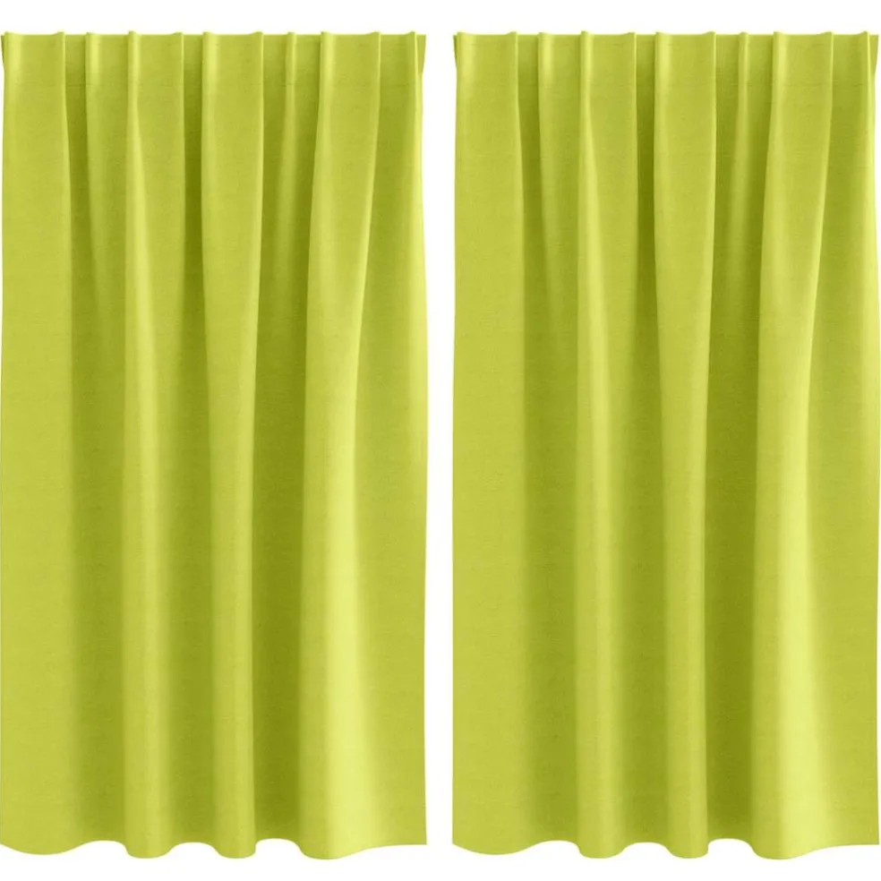 vidaXL Zwart-out Gordijnen met Ringen 2 st Groen 140 x 140 cm