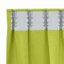 vidaXL Zwart-out Gordijnen met Ringen 2 st Groen 140 x 140 cm