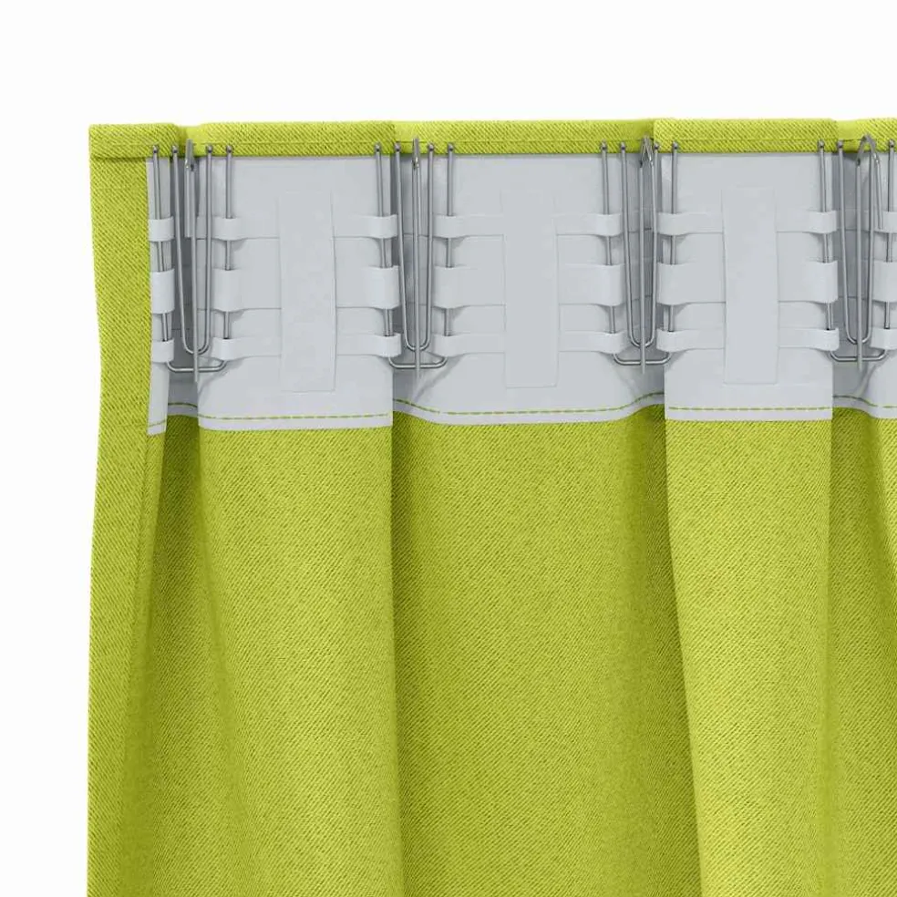 vidaXL Zwart-out Gordijnen met Ringen 2 st Groen 140 x 140 cm