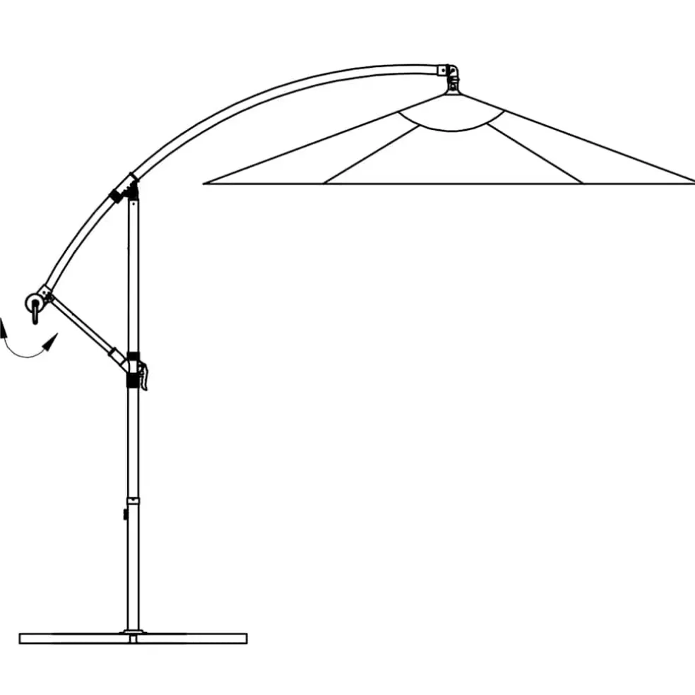 vidaXL Zweefparasol 3 m blauw