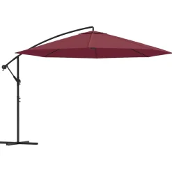 vidaXL Zweefparasol met aluminium paal 350 cm bordeauxrood