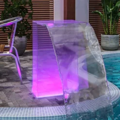 vidaXL Zwembadfontein met RGB LED's 51 cm acryl