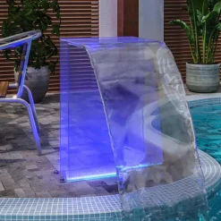 vidaXL Zwembadfontein met RGB LED's 51 cm acryl