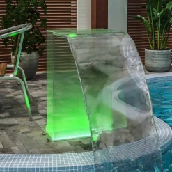 vidaXL Zwembadfontein met RGB LED's 51 cm acryl