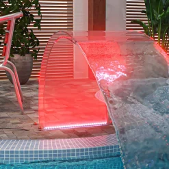 vidaXL Zwembadfontein met RGB LED's 50 cm acryl