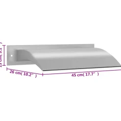 vidaXL Zwembadfontein 45x26x13 cm roestvrij staal zilverkleurig