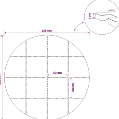 vidaXL Zwembad Grondmat 16 st Ø 235 cm Rond EVA Schuim Blauw