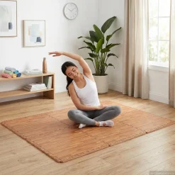 vidaXL Zwembad Grondmat 6 st Hout 4,32 ㎡ EVA Schuim