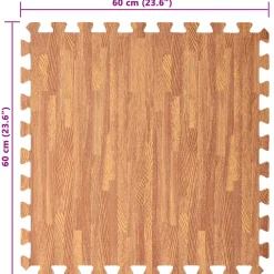 vidaXL Zwembad Grondmat 6 st Hout 4,32 ㎡ EVA Schuim