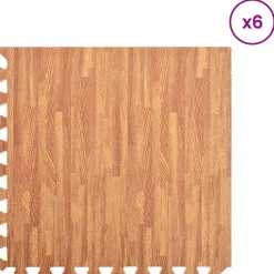 vidaXL Zwembad Grondmat 6 st Hout 4,32 ㎡ EVA Schuim