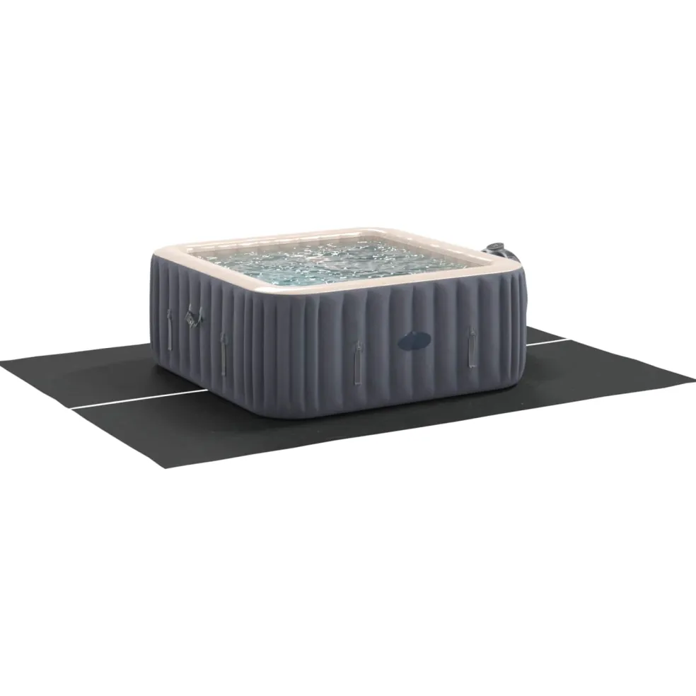 vidaXL Zwembad Grondzeil 300 x 220 x 0,1 cm Rechthoekig Zwart