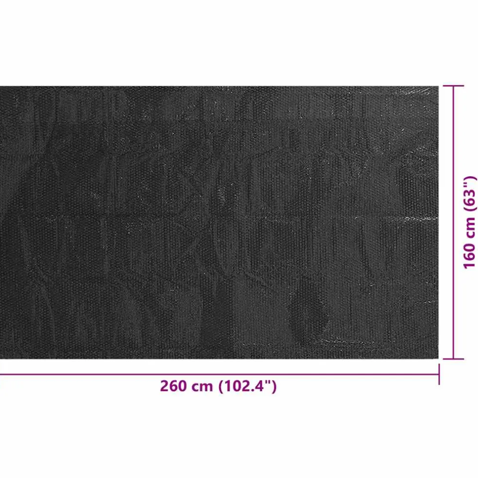 vidaXL Zwembadhoes 260x160 cm PE zwart