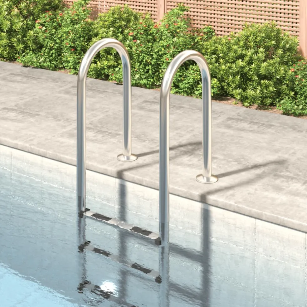 vidaXL Zwembadladder 54x38x158 cm 304 roestvrijstaal