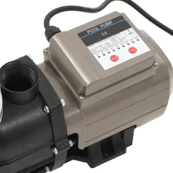 vidaXL Zwembadpomp met timer 0,25 pk 8000 L/u zwart